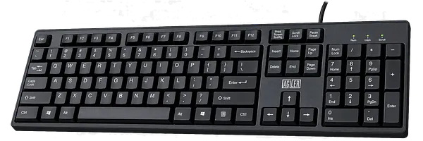 Teclado Económico con Cable USB en Español, Negro - Agiler AGI-9828