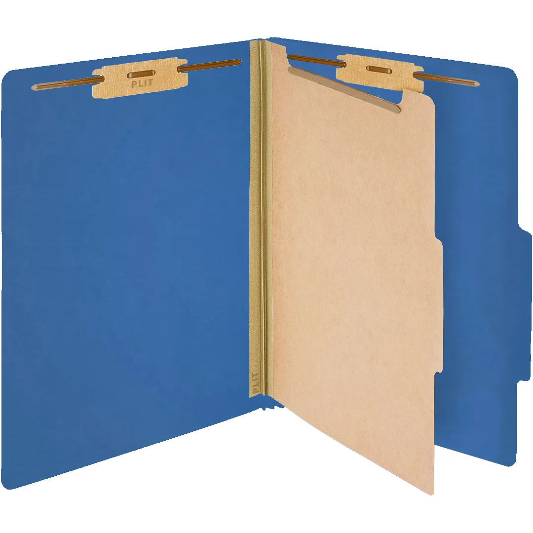 Folders Partition 4 Divisiones, 8.5" x 11" Azul Oscuro