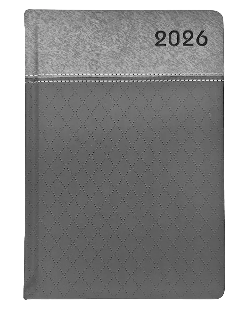 Agenda Ejecutiva 2026 para Planificación Anual, Tapizado Gris- Pointer AG-2026-49