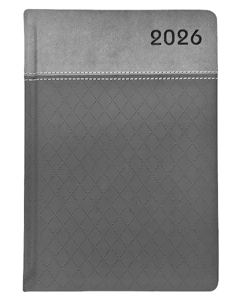 Agenda Ejecutiva 2026 para Planificación Anual, Tapizado Gris- Pointer AG-2026-49